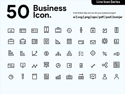 50 业务线图标(50 Business Line Icon)
