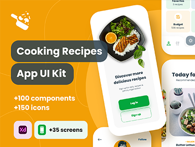 Adobe XD 的 Cookie UI 工具包设计(Cooki UI Kit design for Adobe XD)