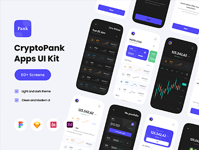 CryptoPank – 加密应用程序 UI 套件(CryptoPank – Crypto Apps UI KIT)