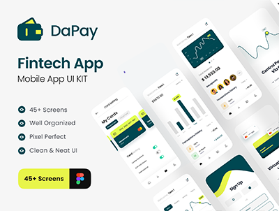 DaPay – 金融科技移动应用程序 UI 套件(DaPay – Fintech Mobile App UI KIT)