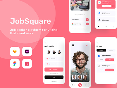 Jobsquare – 职位空缺 UI KIT(Jobsquare – Job vacancy UI KIT)