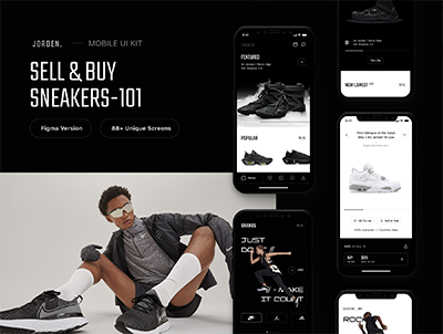 Jorden – 买卖运动鞋 UI 套件(Jorden – Sell & Buy Sneakers UI Kit)