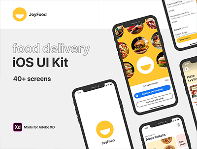JoyFood — 送餐 iOS UI 工具包(JoyFood — food delivery iOS UI Kit)