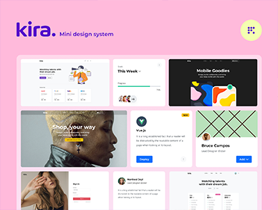 Kira – Sketch 和 Figma 的迷你设计系统(Kira – Mini Design System for Sketch and Figma)