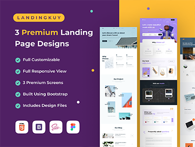 LANDINGKUY – 登陆页面设计模板(LANDINGKUY – Landing Page Design Templates)