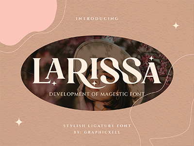 Larissa – 时尚的连字字体(Larissa – Stylish Ligature Typeface)