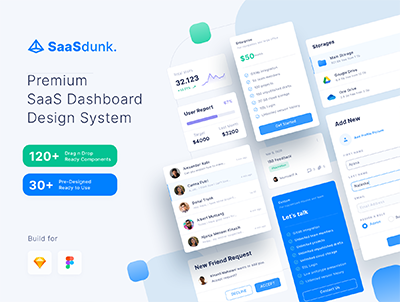 SaaSdunk – SaaS 仪表板 UI 工具包(SaaSdunk – SaaS Dashboard UI Kit)