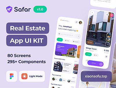 Safar – 房地产应用程序 UI 套件(Safar – Real Estate App UI Kit)