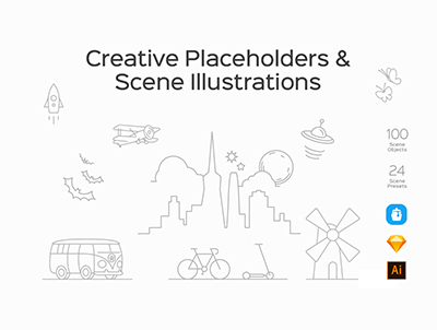 创意占位符和场景插图(Creative Placeholders & Scene Illustrations)
