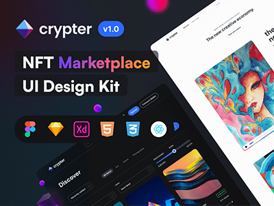 加密 – NFT 市场 UI 工具包(Crypter – NFT Marketplace UI Kit)