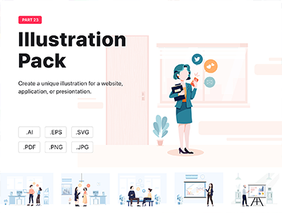 天秤座-商业插画包(Libra – Business Illustration Pack)