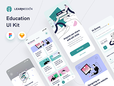 学习伊甸园教育应用程序 UI 套件(Learn Eden Education App UI Kit)