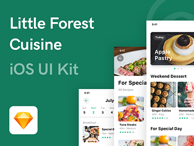 小森林美食 UI KIT(Little Forest Cuisine UI KIT)