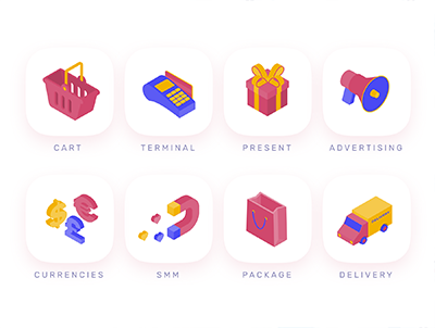 等距插图电子商务和营销集(Isometric illustration e-commerce and marketing set)