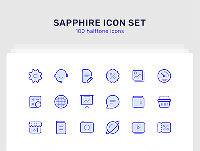 蓝宝石图标集(Sapphire Icon Set)