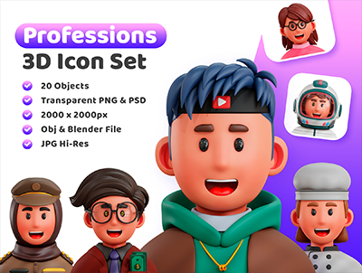 3d 专业图标(3d Professions Icon)