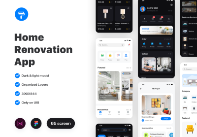 家居装修应用程序设计Home Renovation app design