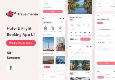 Travelmania 酒店和航班预订应用程序-Hotel & Flight Booking App