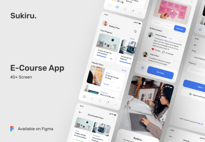 分割-Sikiru E-Course App UI Kit