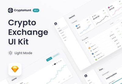加密狩猎 |素描设计系统（光模式）-CryptoHunt | Design System for Sketch (Light Mode)