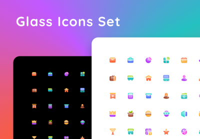 Glass Icons Set玻璃图标集