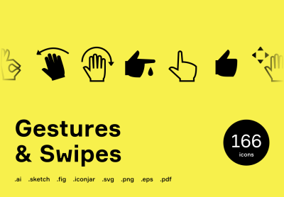 Gestures & Swipes Icons – 手势和滑动图标