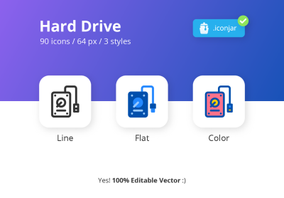 Hard Drive Icon Set – 硬盘图标集
