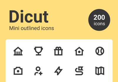 Dicut Outlined Icons – Dicut 概述的图标