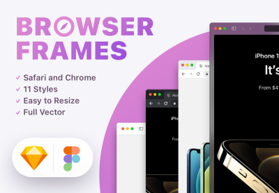 Browser Frames Mockups – 浏览器框架模型