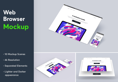 Website Browser Mockup – 网站浏览器样机