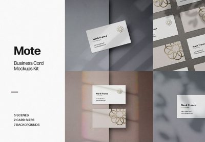 Mote Business Card Mockups – 微尘名片模型