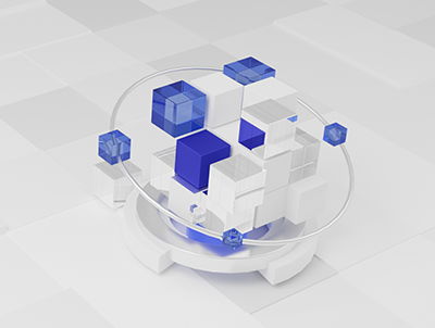 Blender微软风 B端立方体场景工程源文件