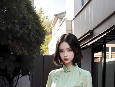 旗袍裙  Style1 连体型长裙式旗袍