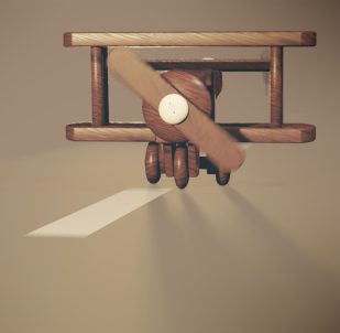 Blender工程-木质小飞机场景工程动画