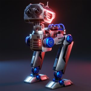 Blender工程-大眼萌机器人场景动画工程 机械