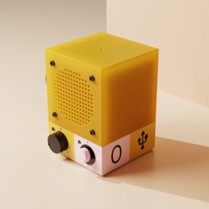 Blender工程-一个舒适的小音乐设备/扬声器场景工程