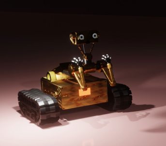 Blender工程-一个精致的机器人场景工程,可操作